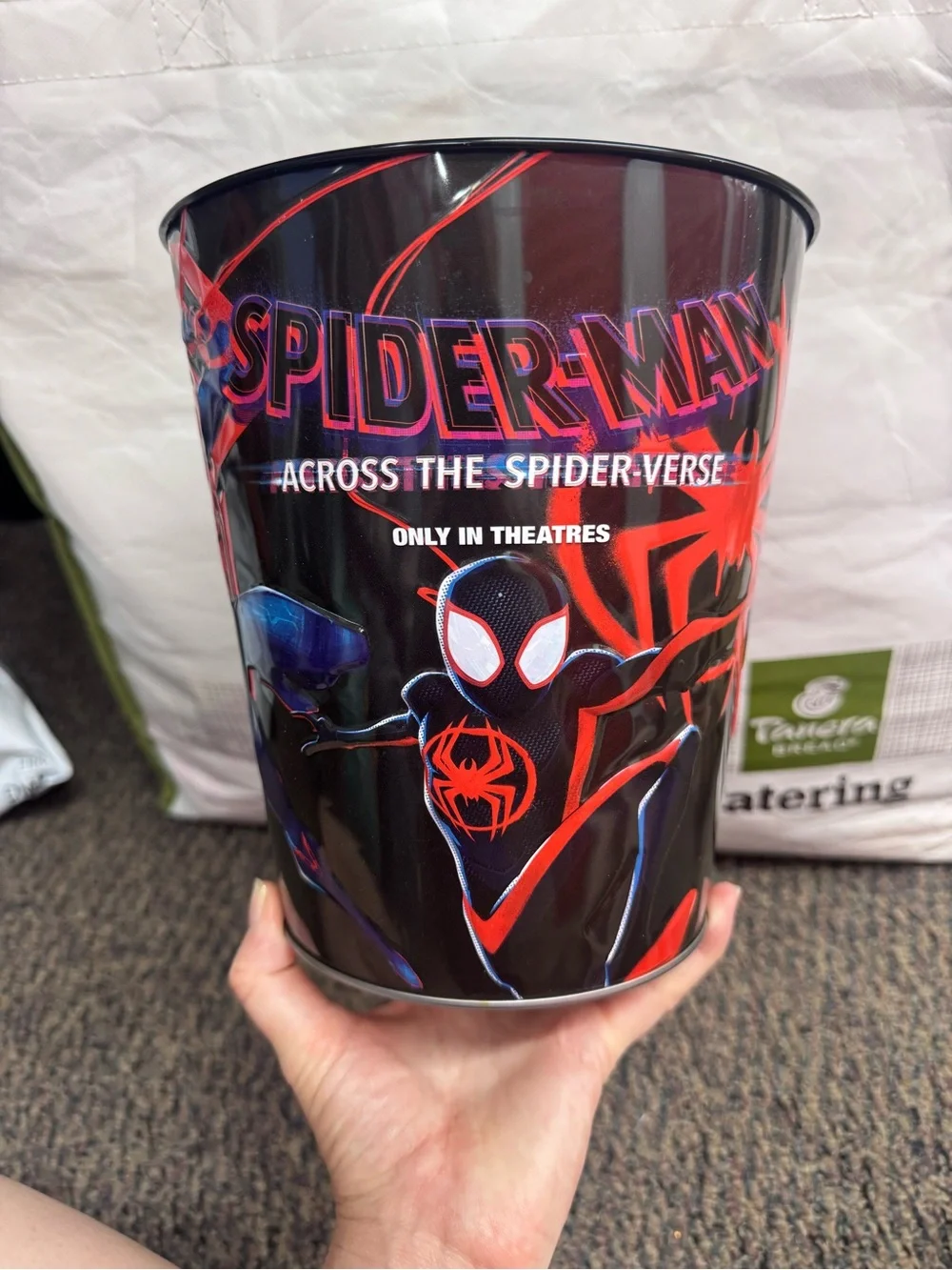 Spiderman Across the Spider-Verse Popcorn Tin - Black & Red